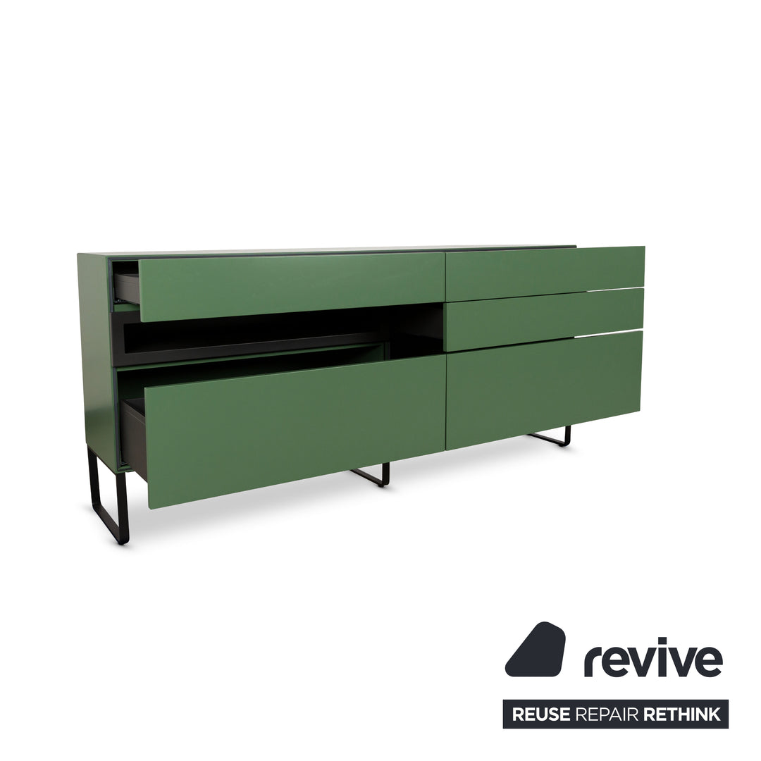 Buffet en bois Hülsta vert lumière intégrée