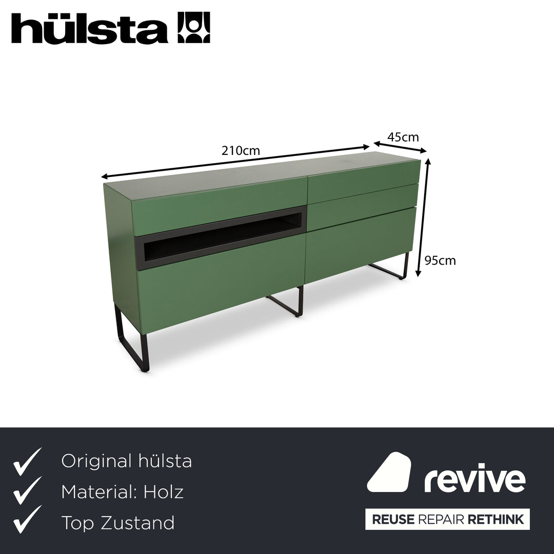 Buffet en bois Hülsta vert lumière intégrée