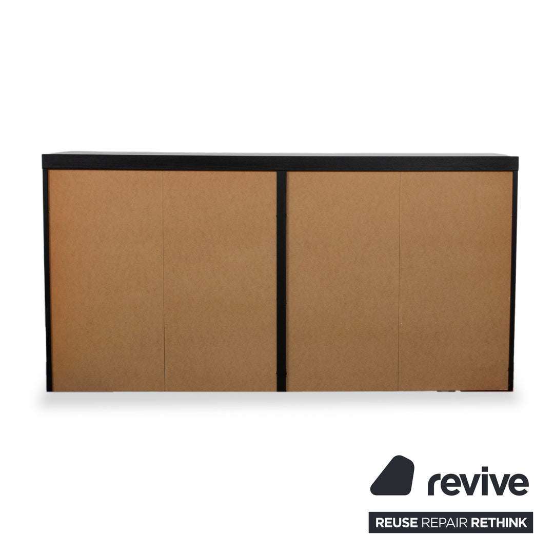 Hülsta Holz Sideboard Schwarz manuelle Funktion