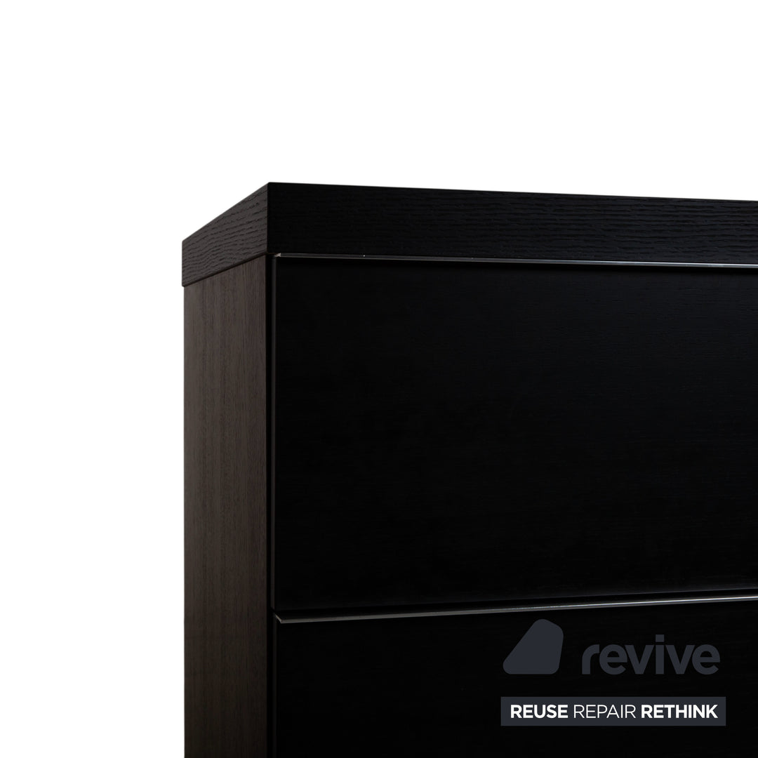Hülsta Holz Sideboard Schwarz manuelle Funktion