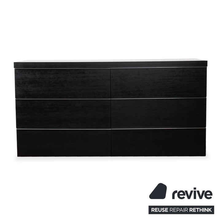 Hülsta Holz Sideboard Schwarz manuelle Funktion