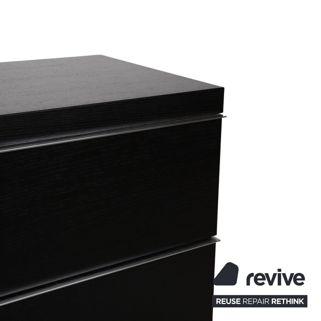 Hülsta Holz Sideboard Schwarz manuelle Funktion