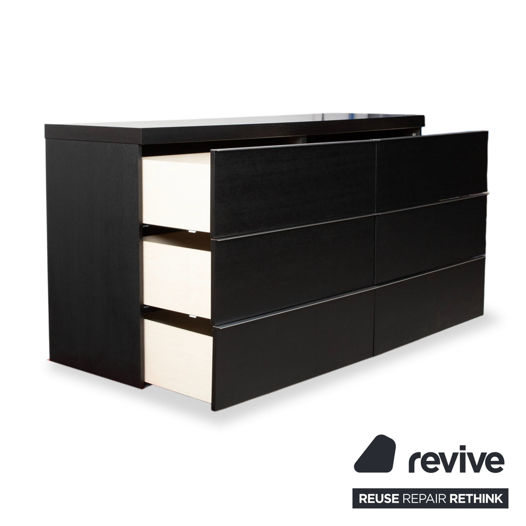 Hülsta Holz Sideboard Schwarz manuelle Funktion