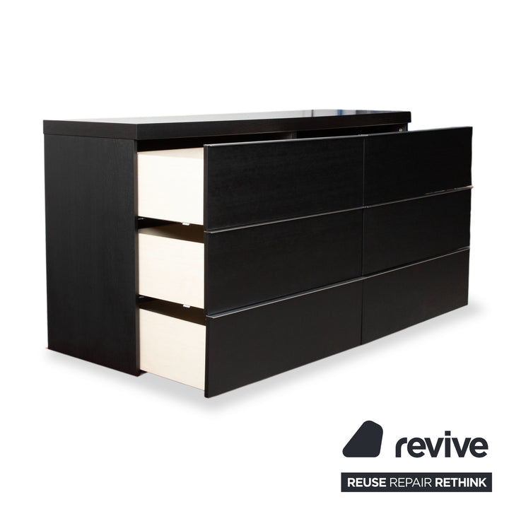 Hülsta Holz Sideboard Schwarz manuelle Funktion