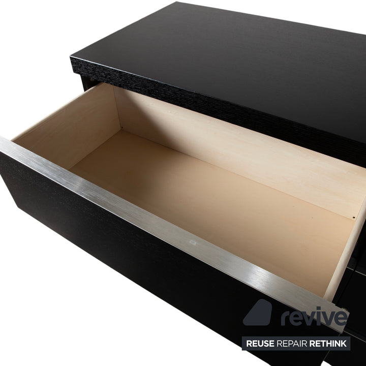 Hülsta Holz Sideboard Schwarz manuelle Funktion