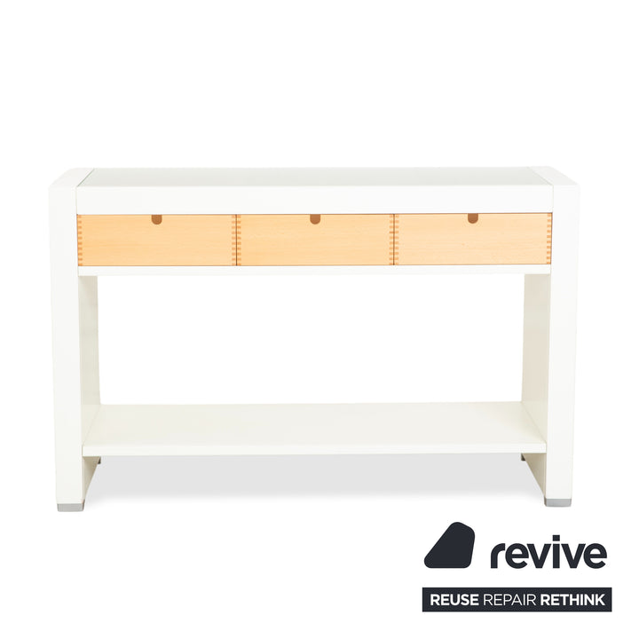 Buffet en bois Hülsta, blanc/marron