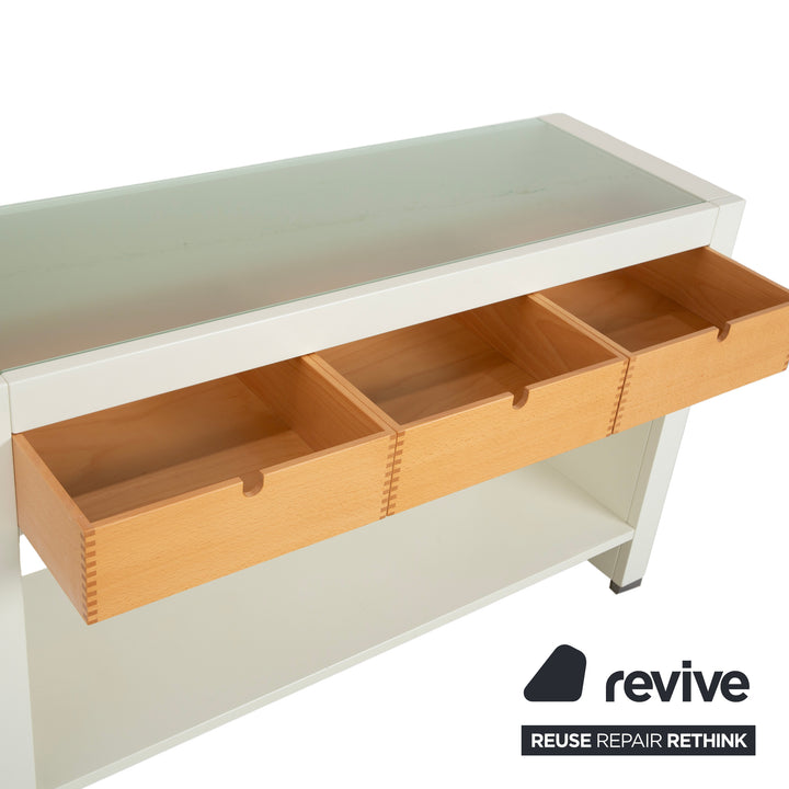 Buffet en bois Hülsta, blanc/marron