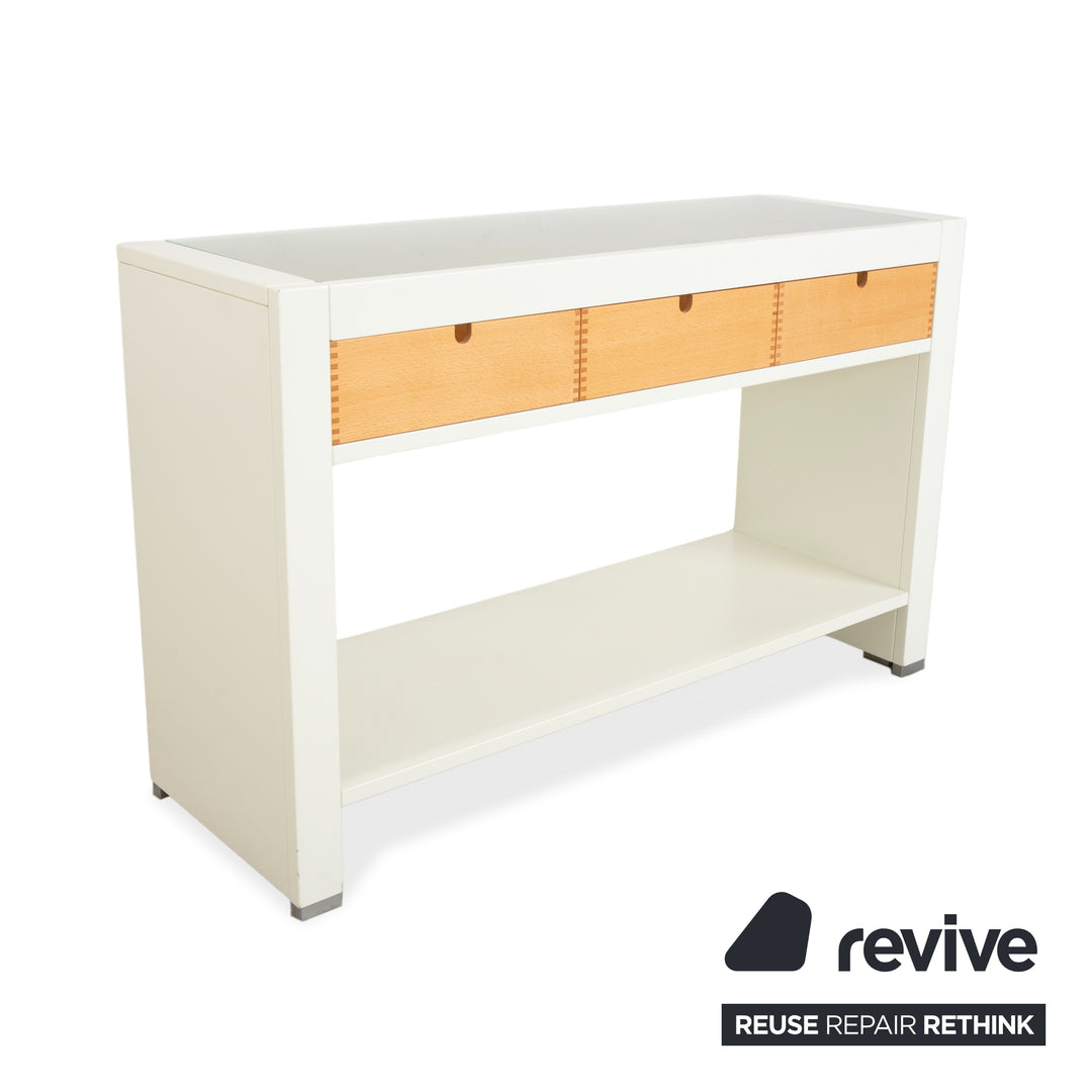 Buffet en bois Hülsta, blanc/marron