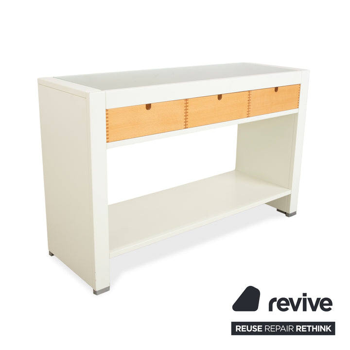 Buffet en bois Hülsta, blanc/marron