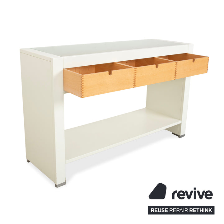 Buffet en bois Hülsta, blanc/marron