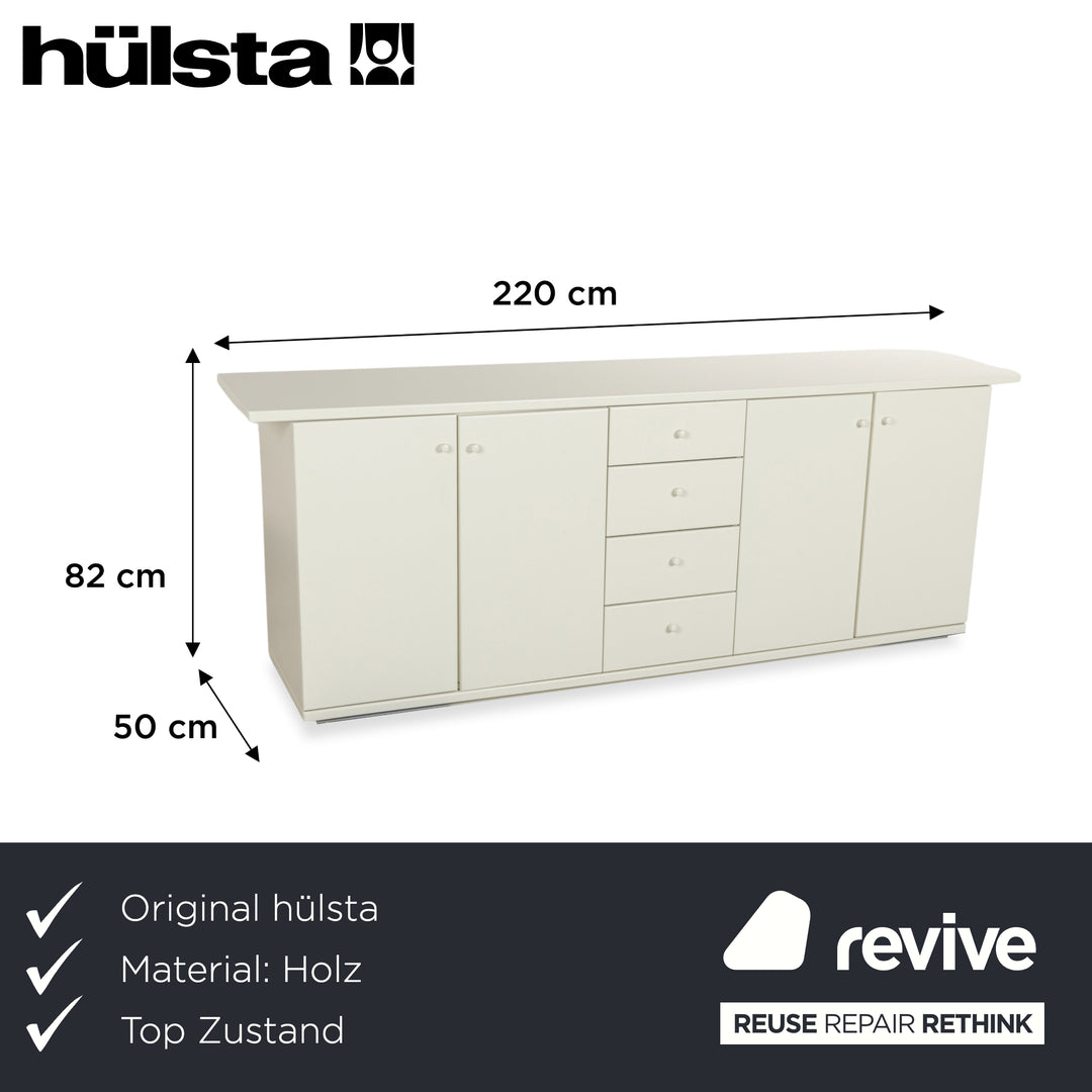 Hülsta Holz Sideboard Weiß Creme