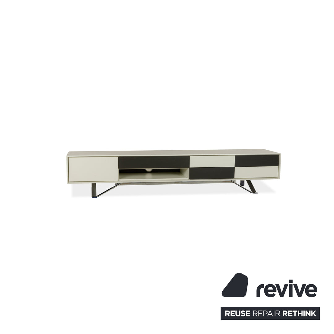Hülsta Holz Sideboard Weiß Schwarz Lowboard