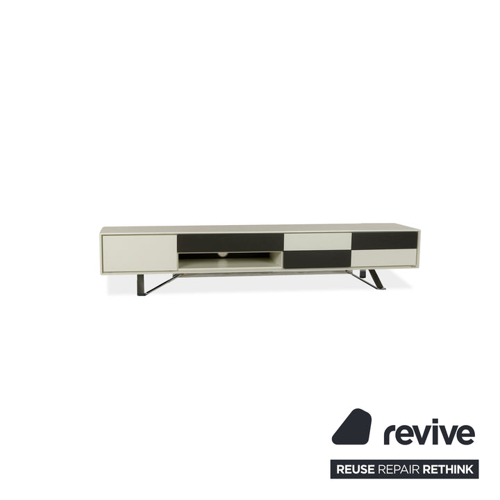 Hülsta Holz Sideboard Weiß Schwarz Lowboard