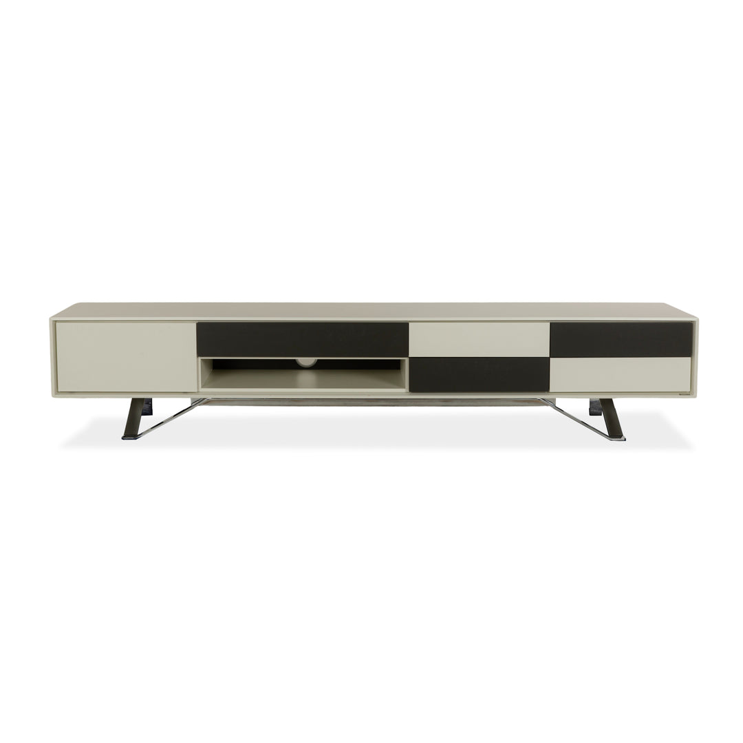 Hülsta Holz Sideboard Weiß Schwarz Lowboard
