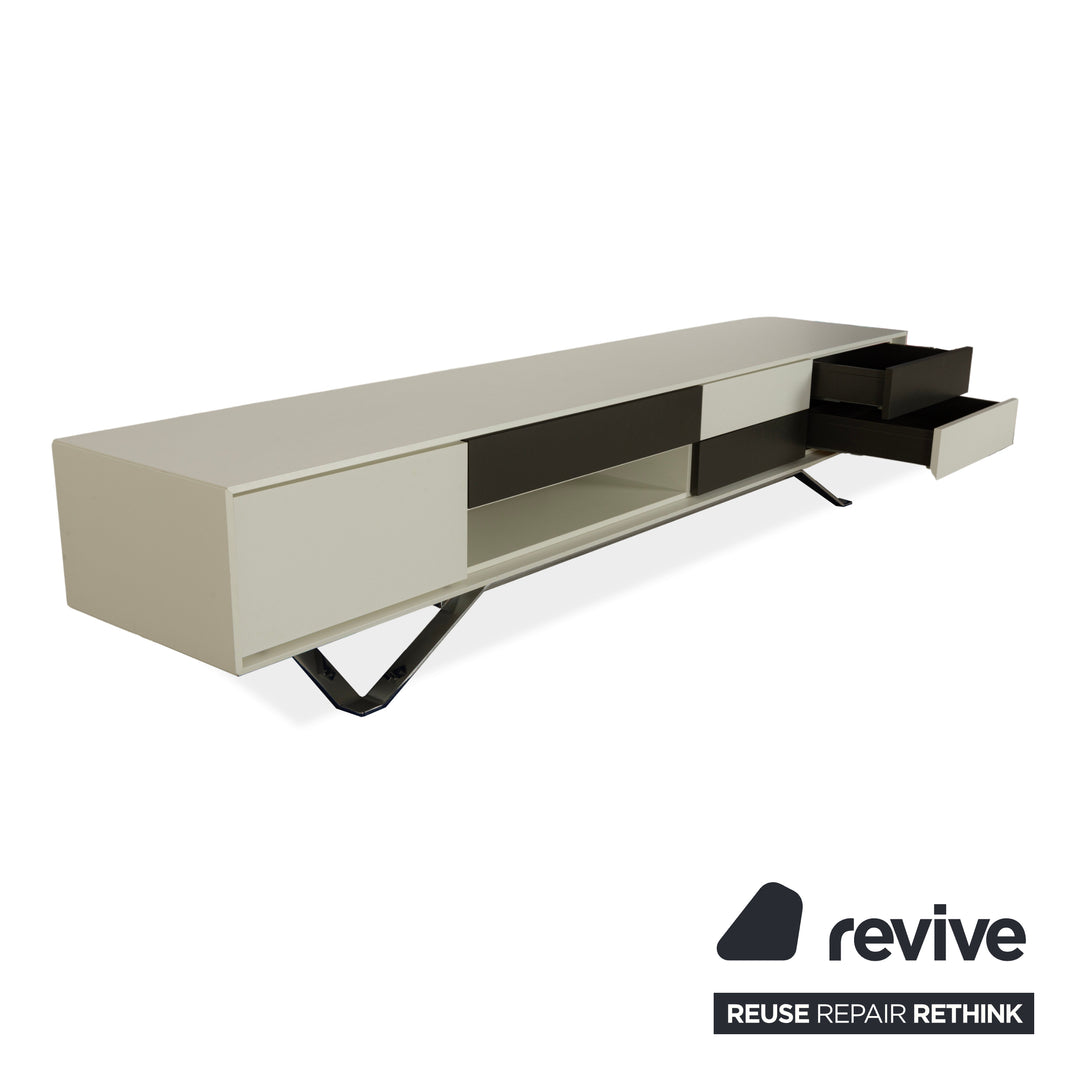Hülsta Holz Sideboard Weiß Schwarz Lowboard
