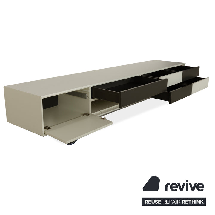 Hülsta Holz Sideboard Weiß Schwarz Lowboard