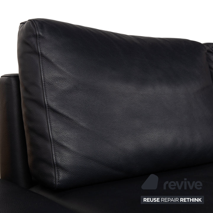 Hülsta HS.420 Leder Ecksofa Schwarz Dunkelblau Sofa Couch
