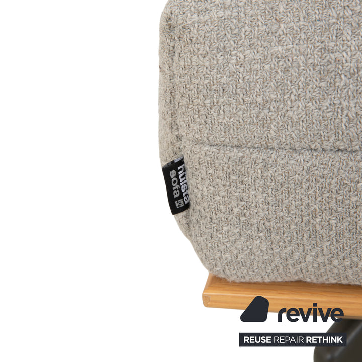 Tabouret en tissu et bois gris crème hülsta HS.420