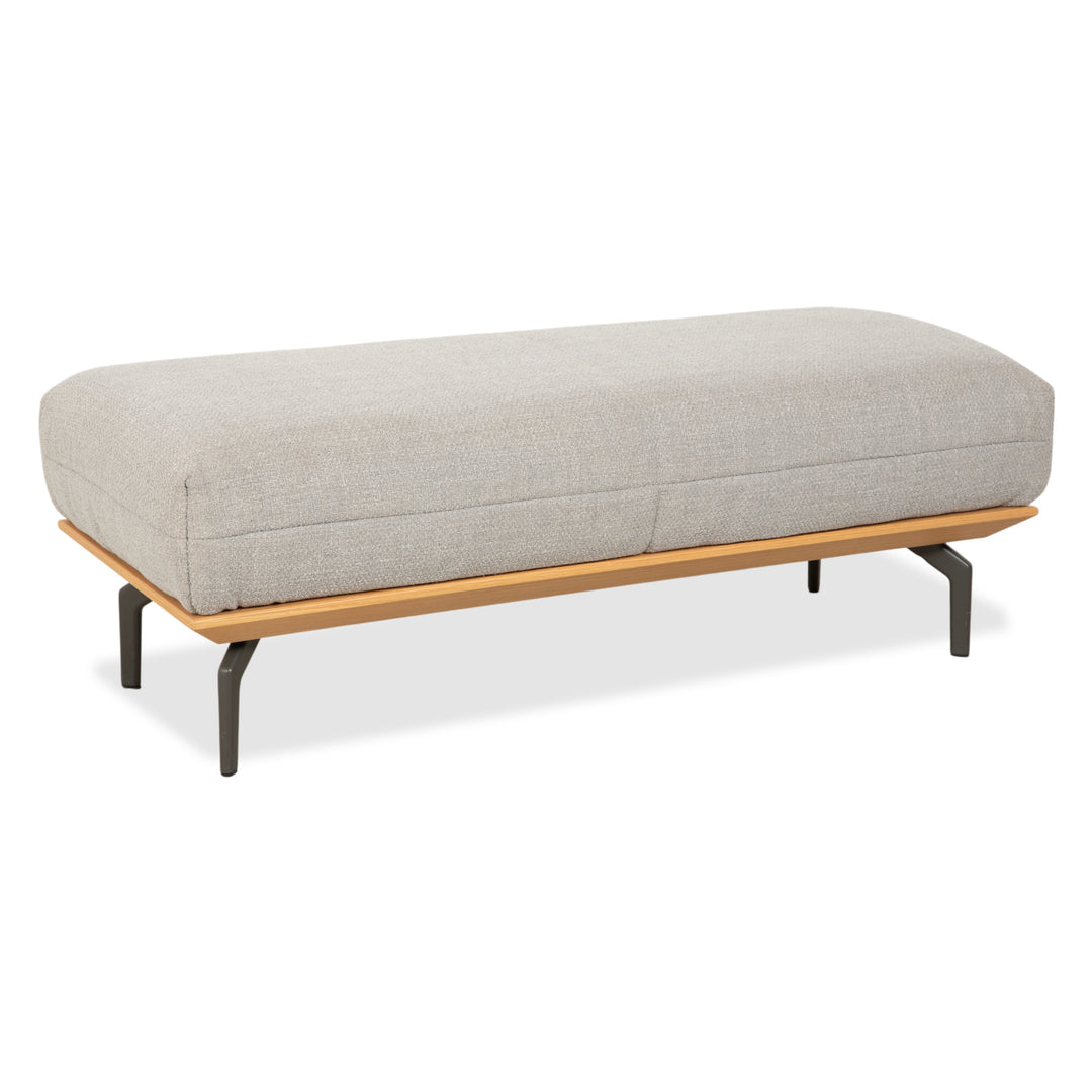 Tabouret en tissu et bois gris crème hülsta HS.420