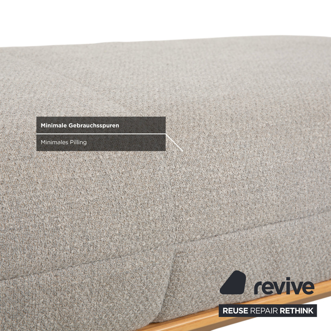 hülsta HS.420 Stoff Hocker Grau Creme