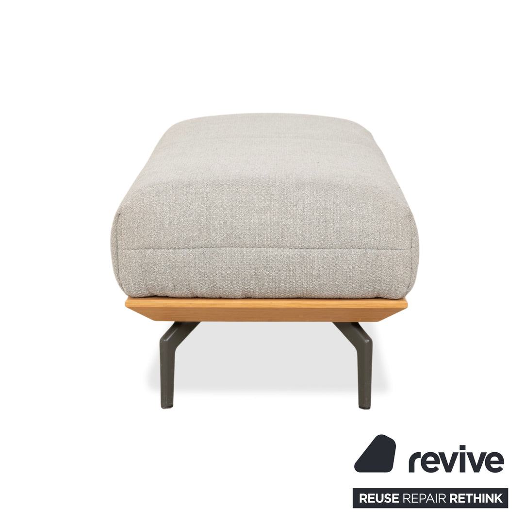 Tabouret en tissu et bois gris crème hülsta HS.420