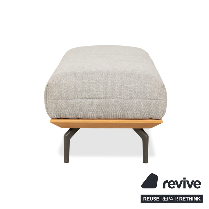 Tabouret en tissu et bois gris crème hülsta HS.420