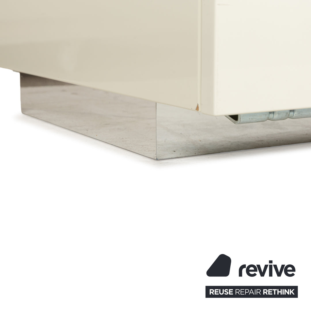 Hülsta Lilac Holz Sideboard Weiß Creme Hochglanz Funktion
