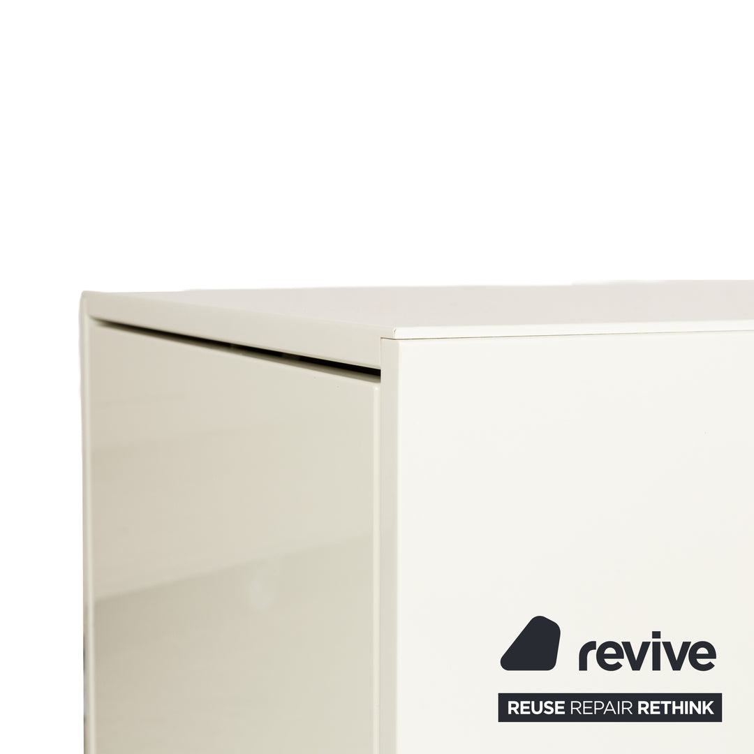 Hülsta Lilac Holz Sideboard Weiß Creme Hochglanz Funktion