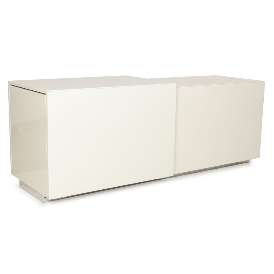 Buffet en bois Hülsta Lilac blanc crème brillant fonctionnel