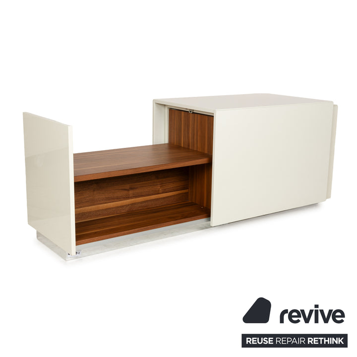 Hülsta Lilac Holz Sideboard Weiß Creme Hochglanz Funktion