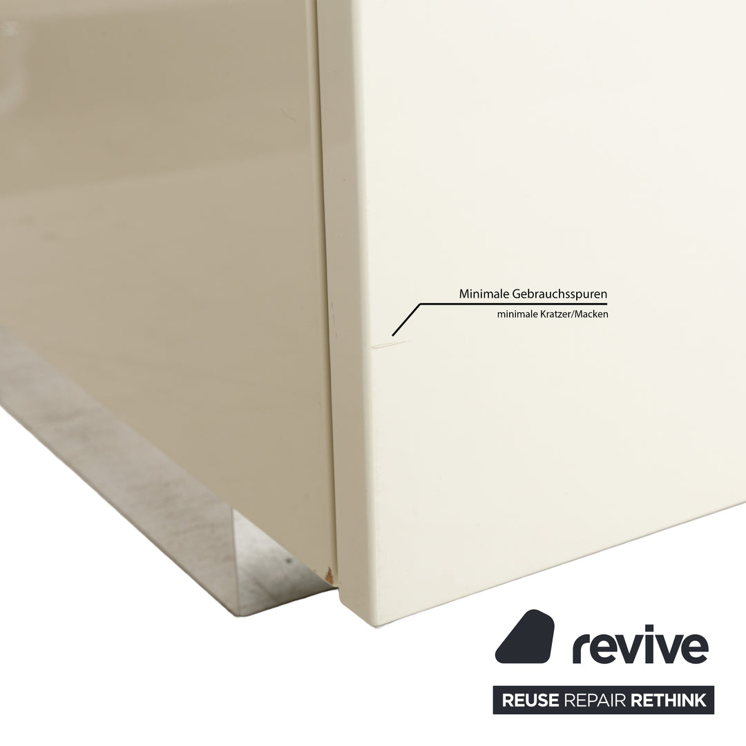 Hülsta Lilac Holz Sideboard Weiß Creme Hochglanz Funktion