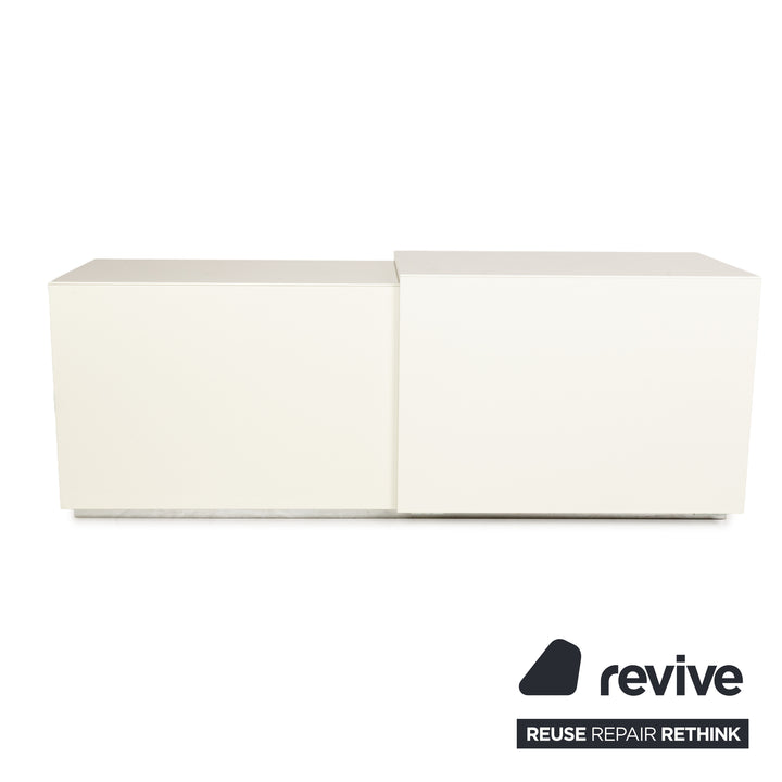 Hülsta Lilac Holz Sideboard Weiß Creme Hochglanz Funktion