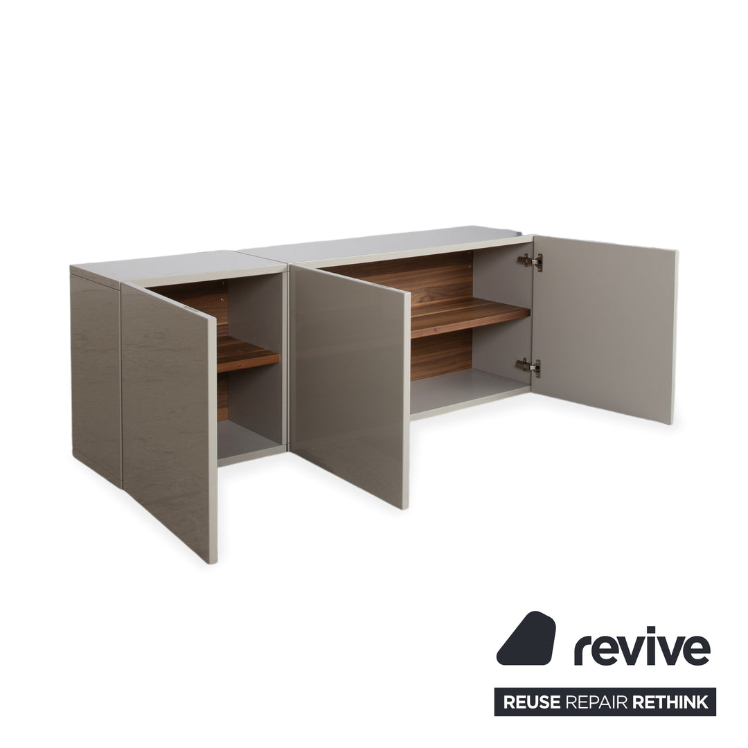 Hülsta Lilac Sideboard Beige Taupe Hochglanz