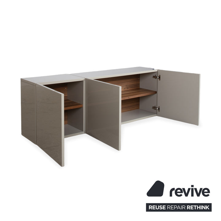 Hülsta Lilac Sideboard Beige Taupe Hochglanz