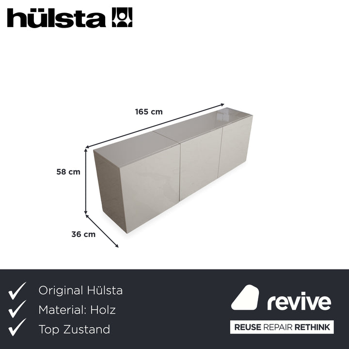 Hülsta Lilac Sideboard Beige Taupe Hochglanz