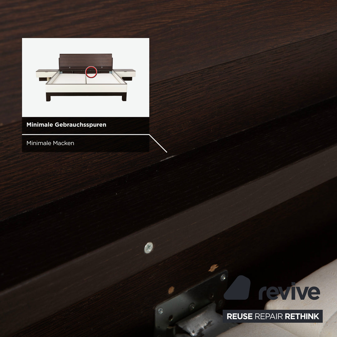 Hülsta Luceta Holz Bett Schwarz Nachttische Schubladen