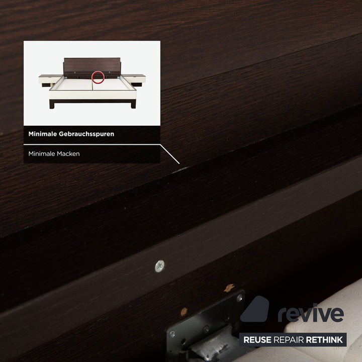 Hülsta Luceta Holz Bett Schwarz Nachttische Schubladen