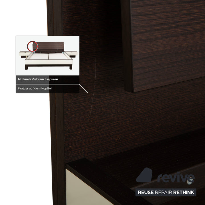 Hülsta Luceta Holz Bett Schwarz Nachttische Schubladen