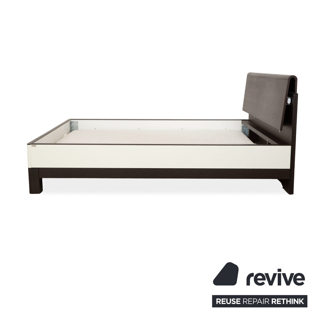 Hülsta Luceta Holz Bett Schwarz Nachttische Schubladen