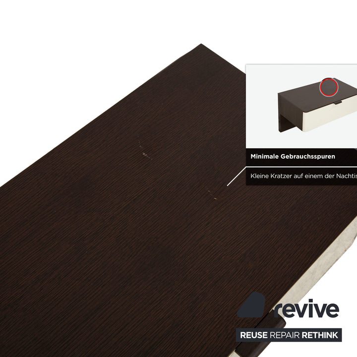 Hülsta Luceta Holz Bett Schwarz Nachttische Schubladen