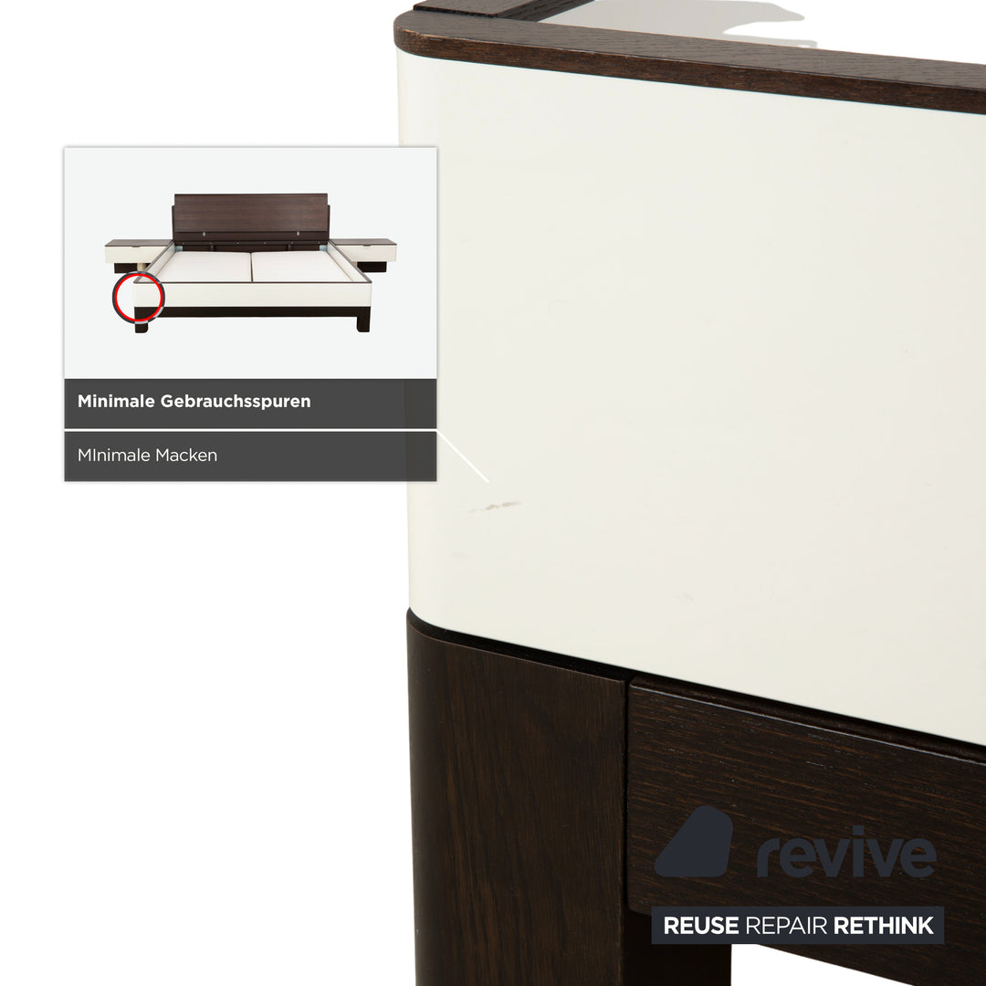 Hülsta Luceta Holz Bett Schwarz Nachttische Schubladen