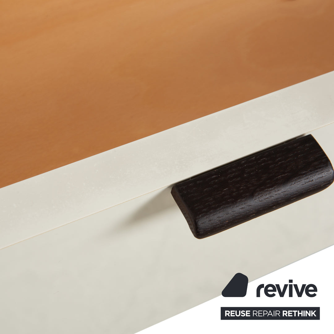 Hülsta Luceta Holz Sideboard Weiß Dunkelbraun Creme