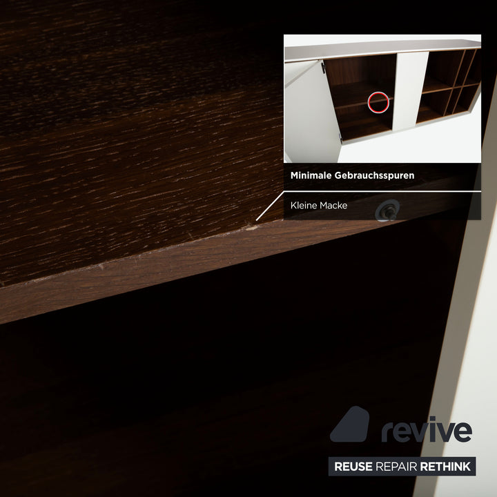 Hülsta Scorpia Holz Sideboard Weiß Nussbaum manuelle Funktion
