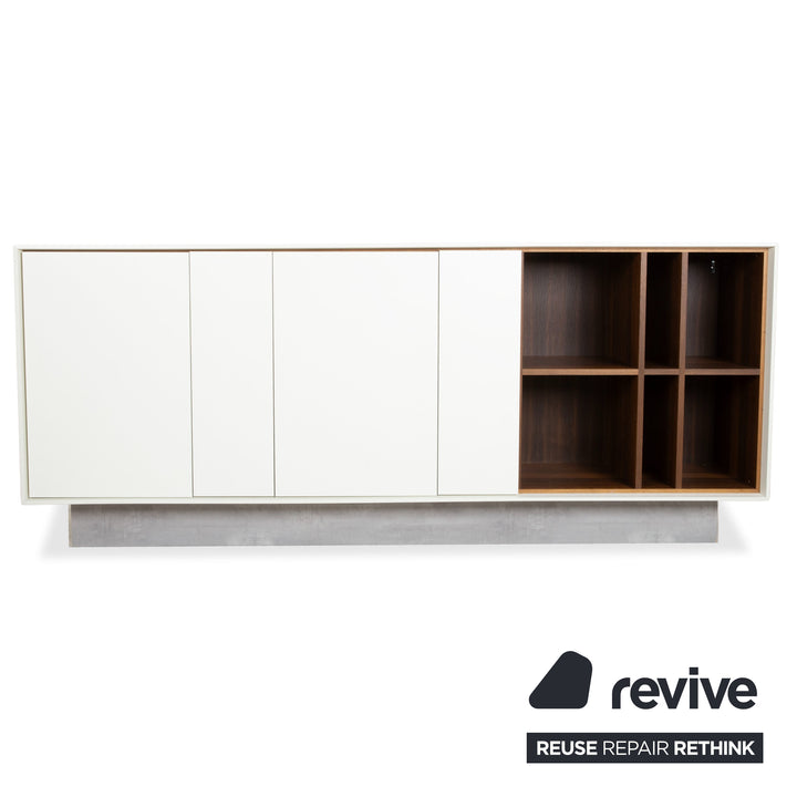 Hülsta Scorpia Holz Sideboard Weiß Nussbaum manuelle Funktion