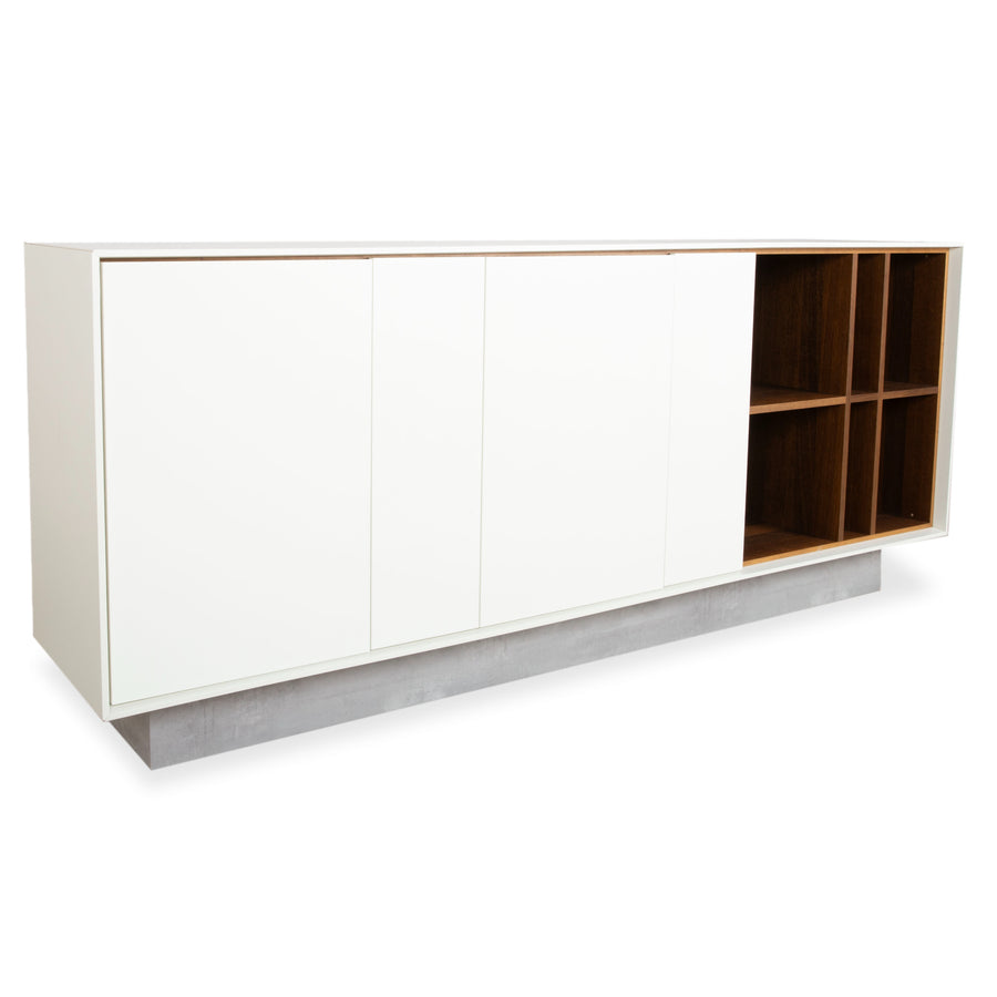 Hülsta Scorpia Holz Sideboard Weiß Nussbaum manuelle Funktion