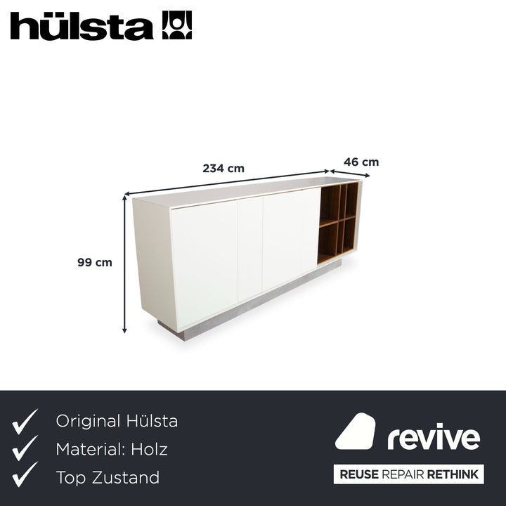 Hülsta Scorpia Holz Sideboard Weiß Nussbaum manuelle Funktion