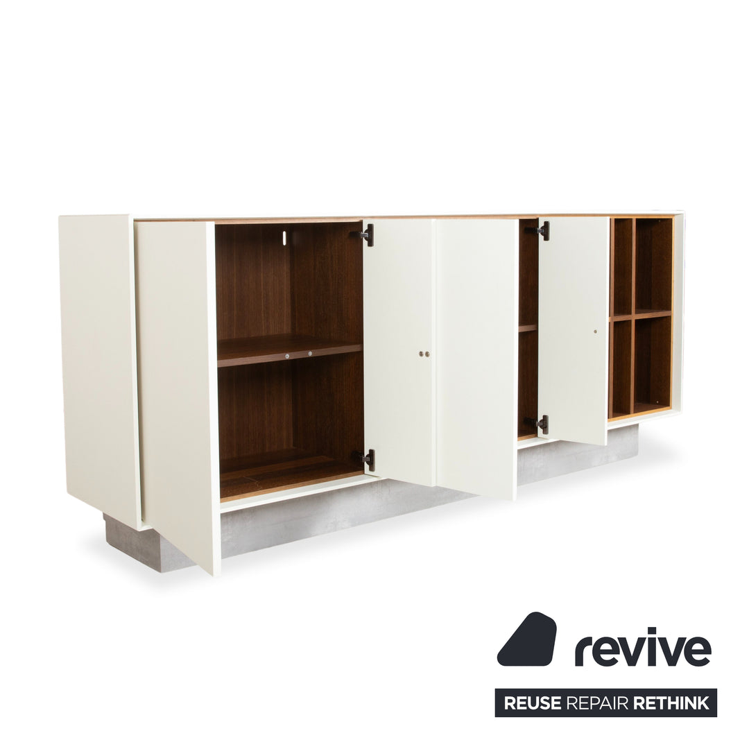 Hülsta Scorpia Holz Sideboard Weiß Nussbaum manuelle Funktion