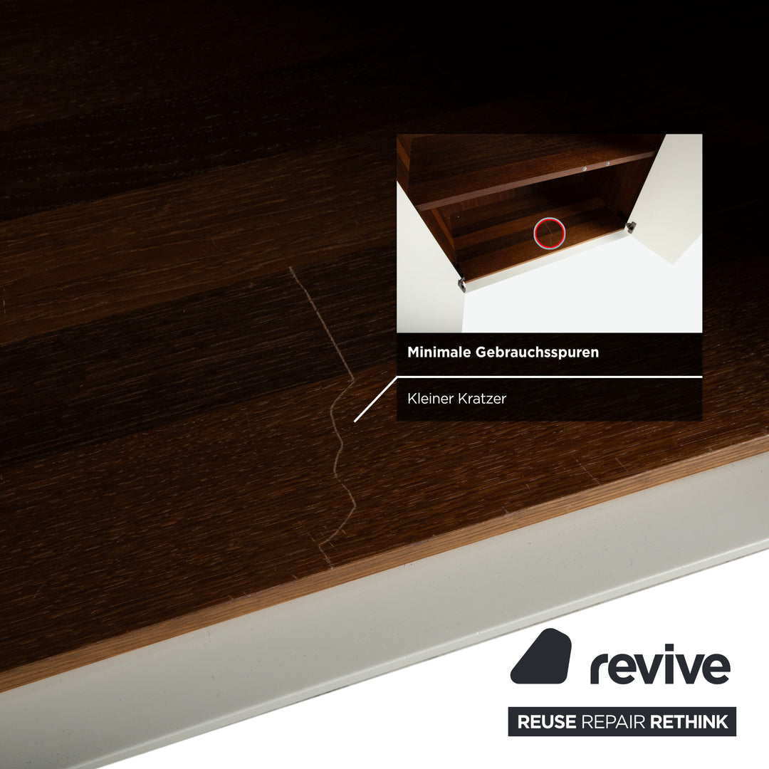 Hülsta Scorpia Holz Sideboard Weiß Nussbaum manuelle Funktion