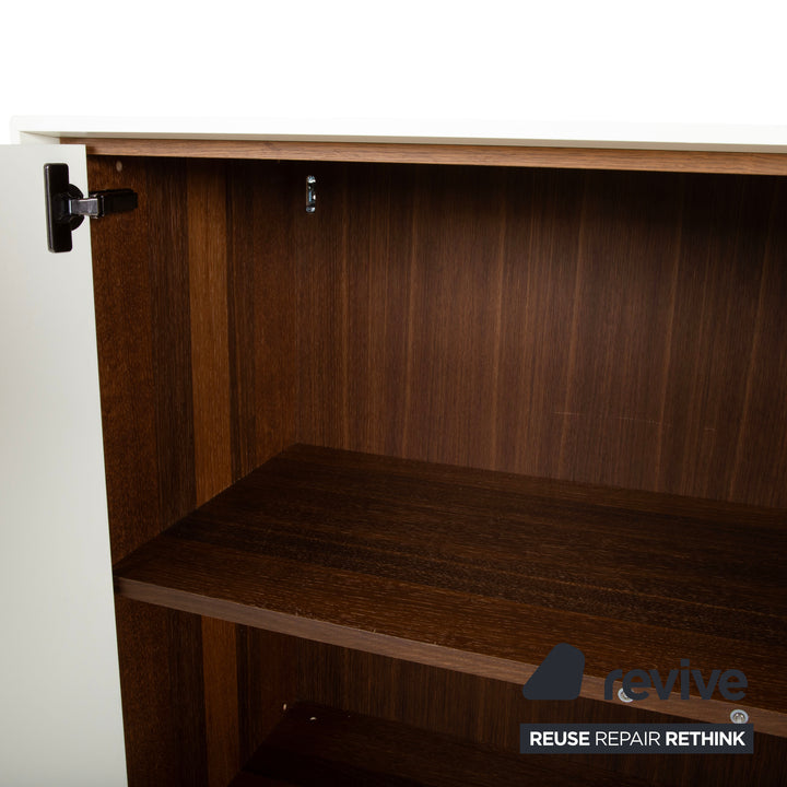 Hülsta Scorpia Holz Sideboard Weiß Nussbaum manuelle Funktion