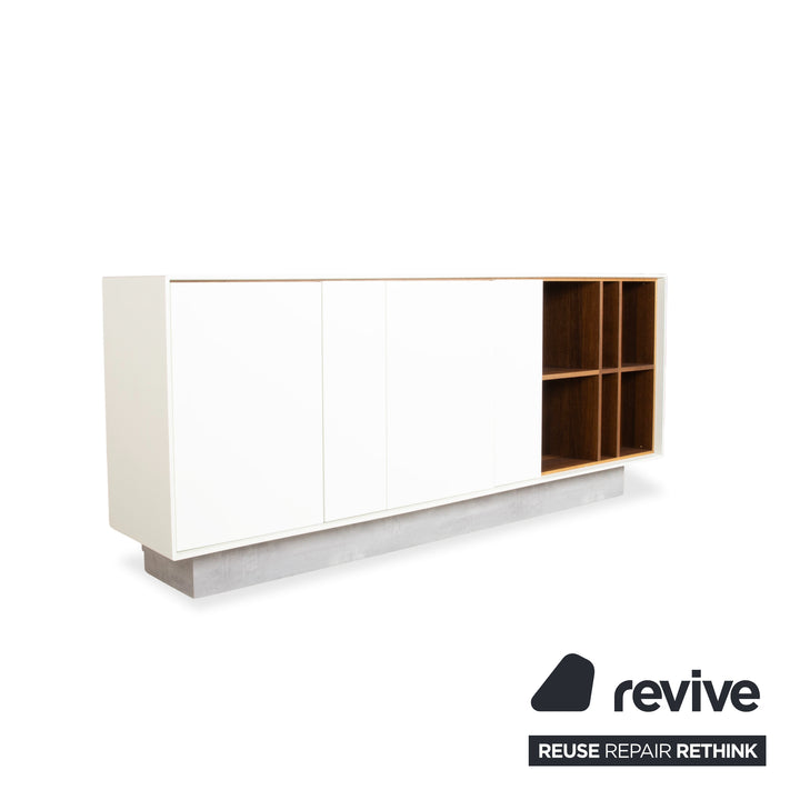 Hülsta Scorpia Holz Sideboard Weiß Nussbaum manuelle Funktion
